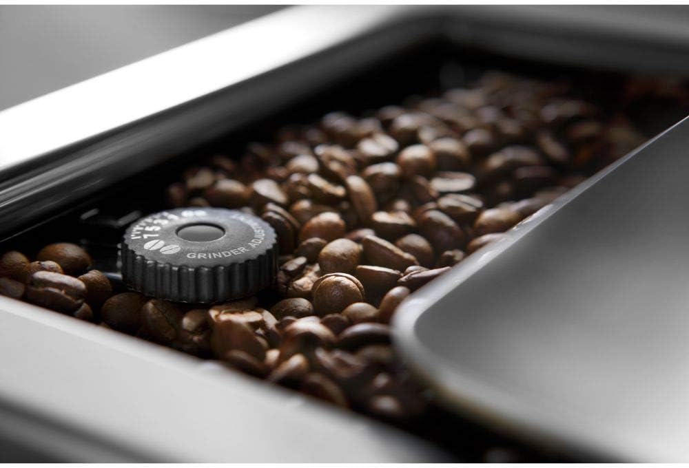 De'Longhi PrimaDonna Elite Experience ECAM 656.85.MS Kaffeevollautomat mit LatteCrema Milchsystem, Cappuccino, 4,3 Zoll Farbdisplay, App-Steuerung, Trinkschokoladenfunktion, Edelstahlfront, silber