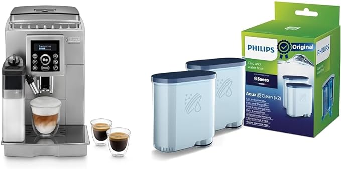 De’Longhi Perfecta Evo ESAM420.40.B Kaffeevollautomat mit LatteCrema Milchsystem, Cappuccino & Espresso auf Knopfdruck, großes LCD-Farbdisplay, Kaffeekannenfunktion, 0.25 kilograms, schwarz