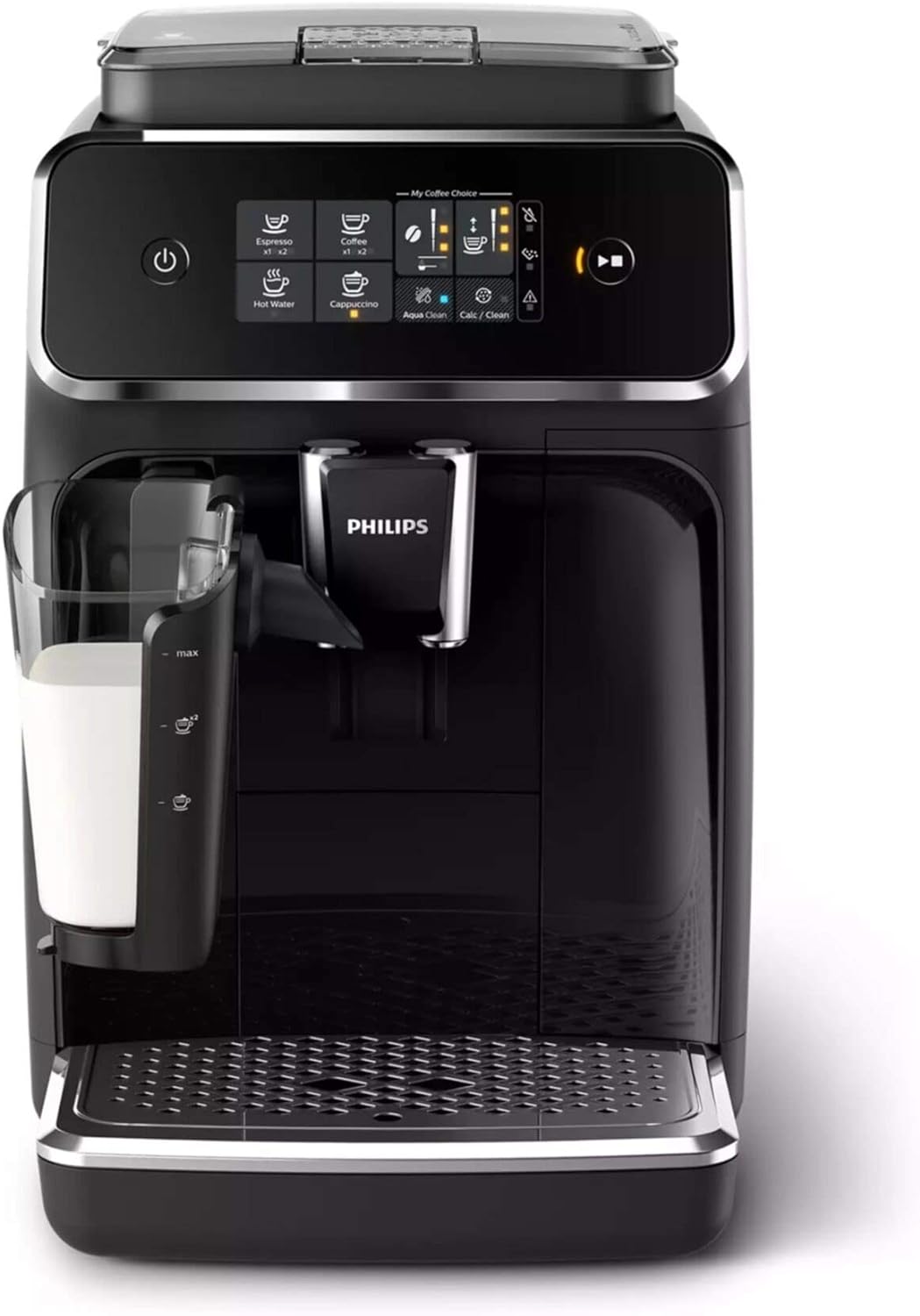 Philips Series 3200 Kaffeevollautomat – LatteGo Milchsystem, 5 Kaffeespezialitäten, Intuitives Touchdisplay, Silber (EP3246/70)