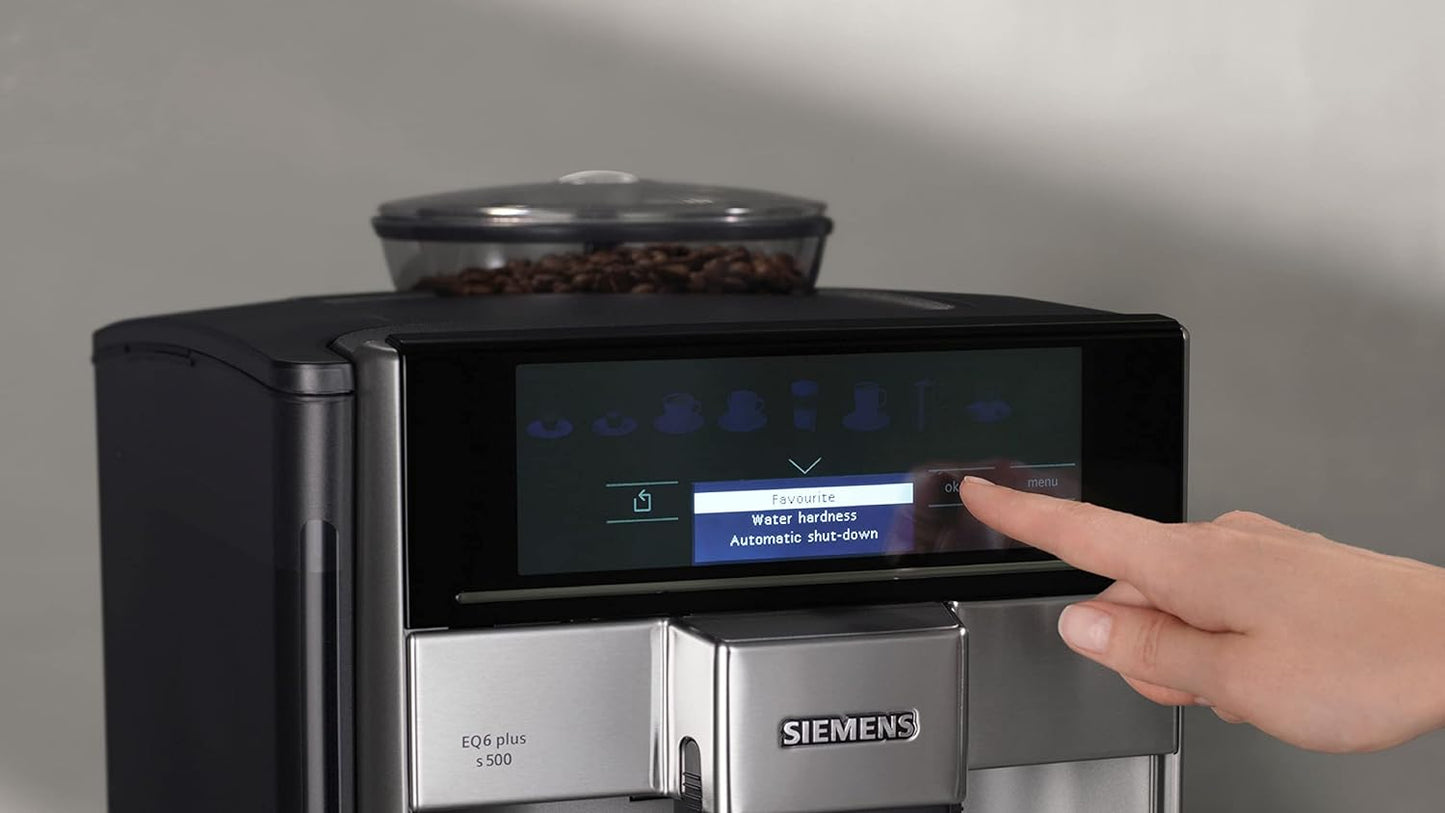 Siemens TE655203RW Freistehende Espressomaschine, 1,7l; 2Tassen; Schwarz, Grau, Silber