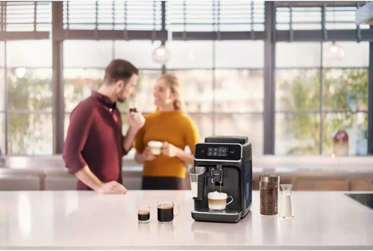 Philips Series 3200 Kaffeevollautomat – LatteGo Milchsystem, 5 Kaffeespezialitäten, Intuitives Touchdisplay, Silber (EP3246/70)