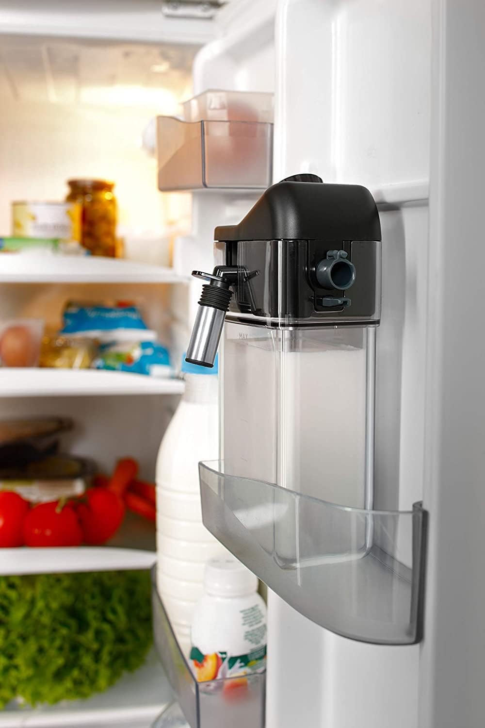 De'Longhi Dinamica Plus ECAM 370.95.T Kaffeevollautomat mit LatteCrema Milchsystem, Cappuccino und Espresso auf Knopfdruck, Touchscreen Farbdisplay und App-Steuerung, Kaffeekannen-Funktion, Titan