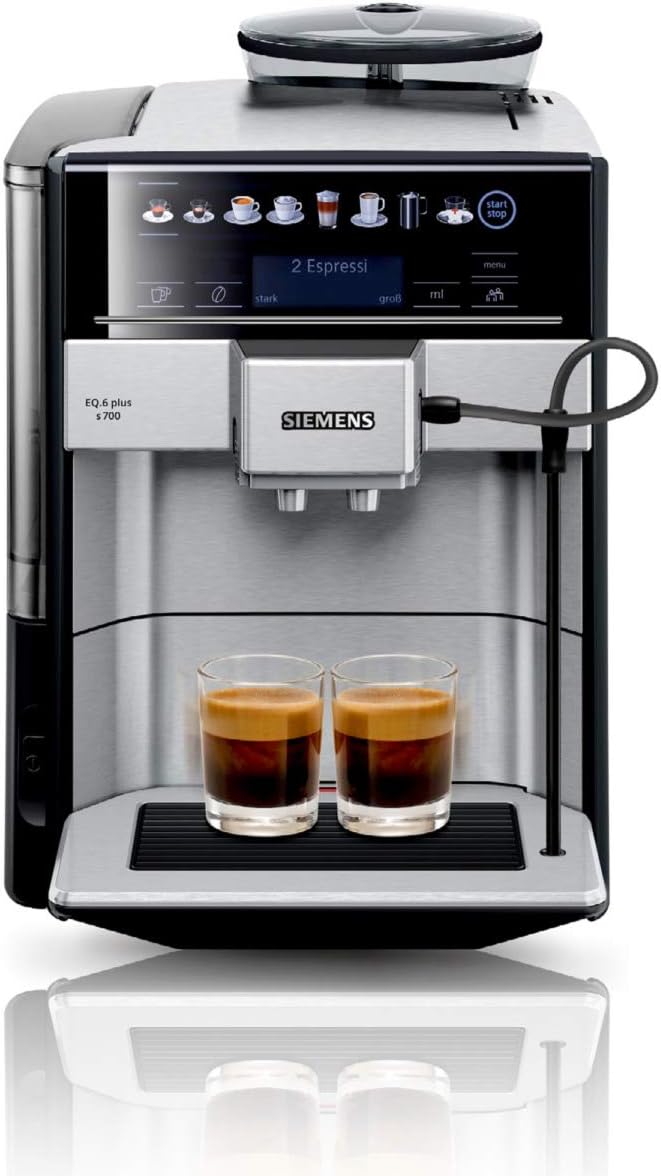 Siemens Kaffeevollautomat EQ.6 plus s700 TE657503DE, 1500 W, edelstahl & BRITA Intenza Wasserfilter TZ70033A,verringert den Kalkgehalt des Wassers,reduziert geschmacksstörende Stoffe,weiß,3 Stück