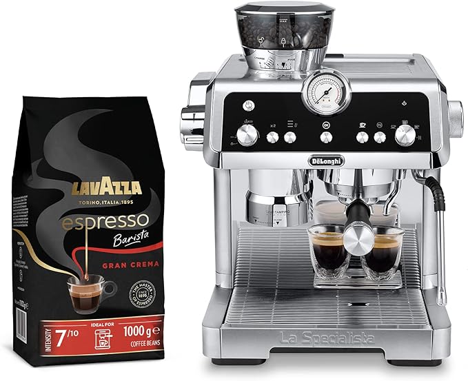De'Longhi La Specialista Prestigio EC 9355.M – Espresso Siebträgermaschine, Espressomaschine mit integriertem Mahlwerk und professioneller Milchschaumdüse, edelstahl