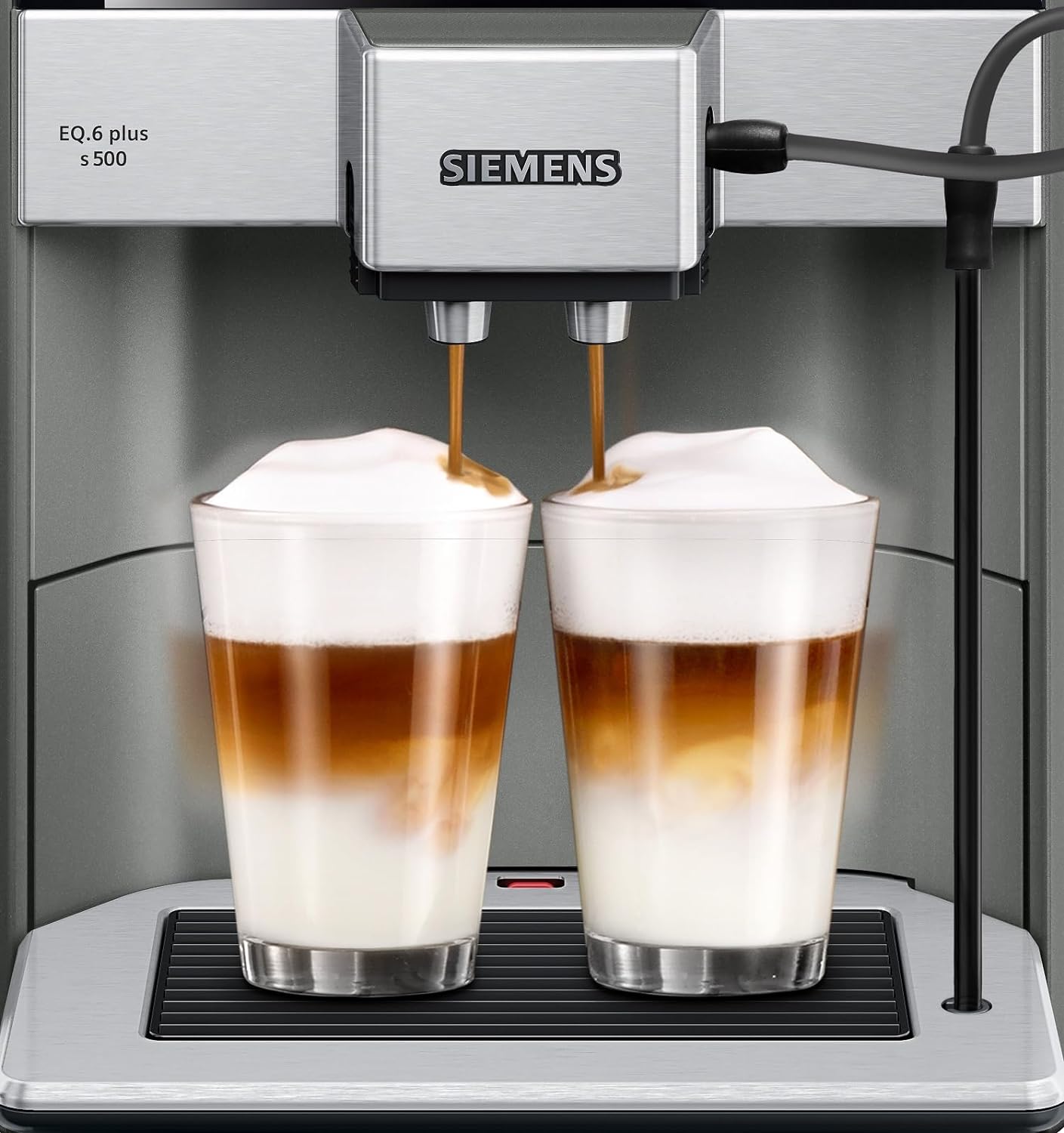 Siemens TE655203RW Freistehende Espressomaschine, 1,7l; 2Tassen; Schwarz, Grau, Silber