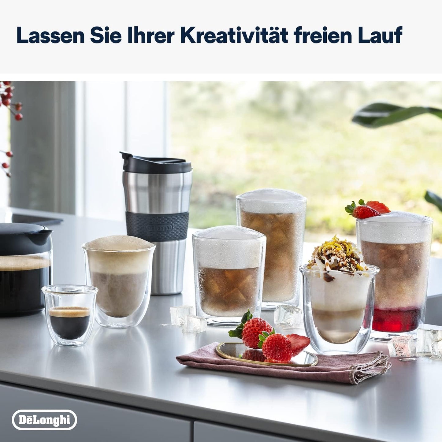 De'Longhi Eletta Explore Perfetto ECAM452.57.G Kaffeevollautomat mit LatteCrema Milchsystem, heiße und erfrischende Getränke auf Knopfdruck, 3,5 Zoll TFT Touchscreen Farbdisplay, Kaffeekanne inklusive