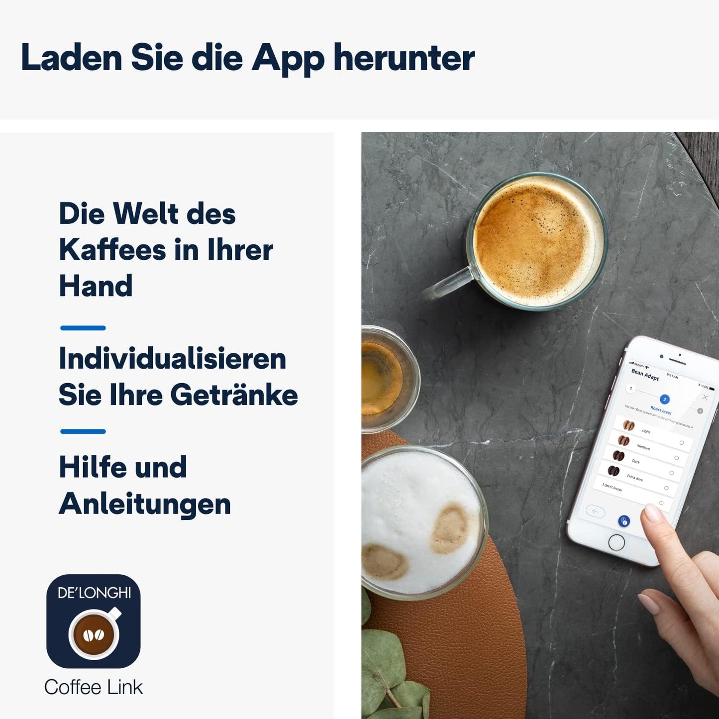 De'Longhi Dinamica Plus ECAM 370.95.T Kaffeevollautomat mit LatteCrema Milchsystem, Cappuccino und Espresso auf Knopfdruck, Touchscreen Farbdisplay und App-Steuerung, Kaffeekannen-Funktion, Titan