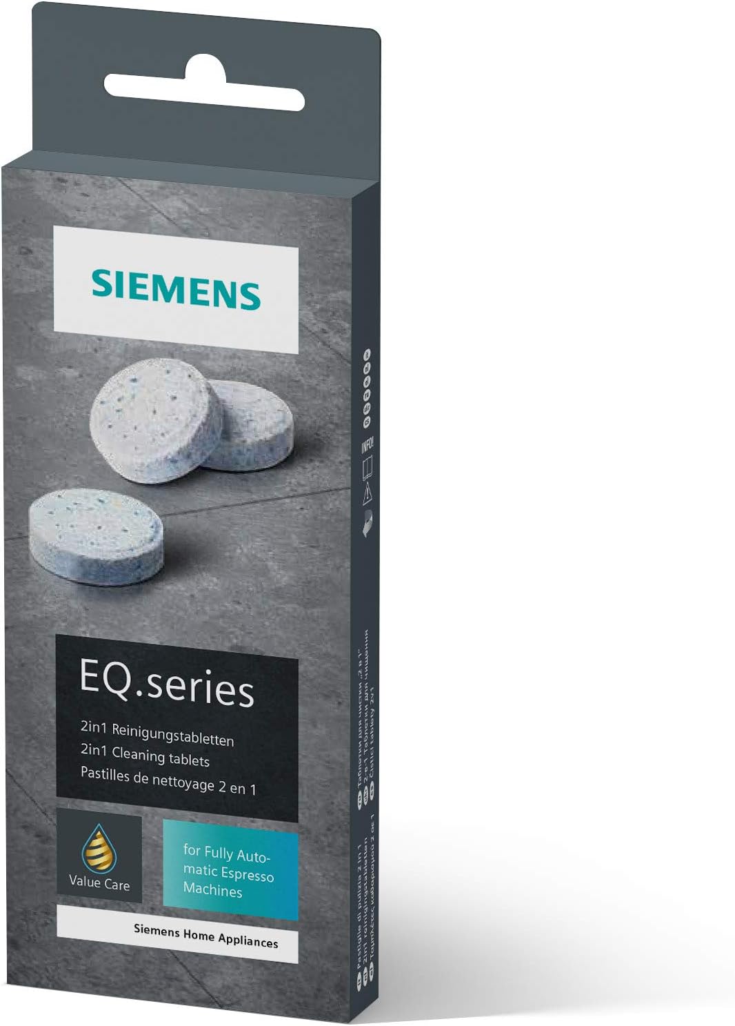 Siemens Kaffeevollautomat EQ.6 plus s300 TE653501DE, für viele Kaffeespezialitäten,Milch-Aufschäumdüse,Keramikmahlwerk,Doppeltassenfunktion, Antikalk, automatische Dampfreinigung, 1500 W, Silber, Grau