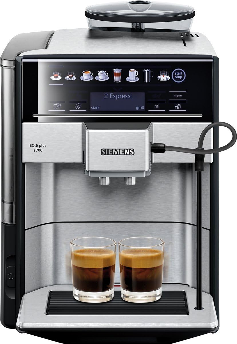 Siemens Kaffeevollautomat EQ.6 plus s700 TE657503DE, 1500 W, edelstahl & BRITA Intenza Wasserfilter TZ70033A,verringert den Kalkgehalt des Wassers,reduziert geschmacksstörende Stoffe,weiß,3 Stück