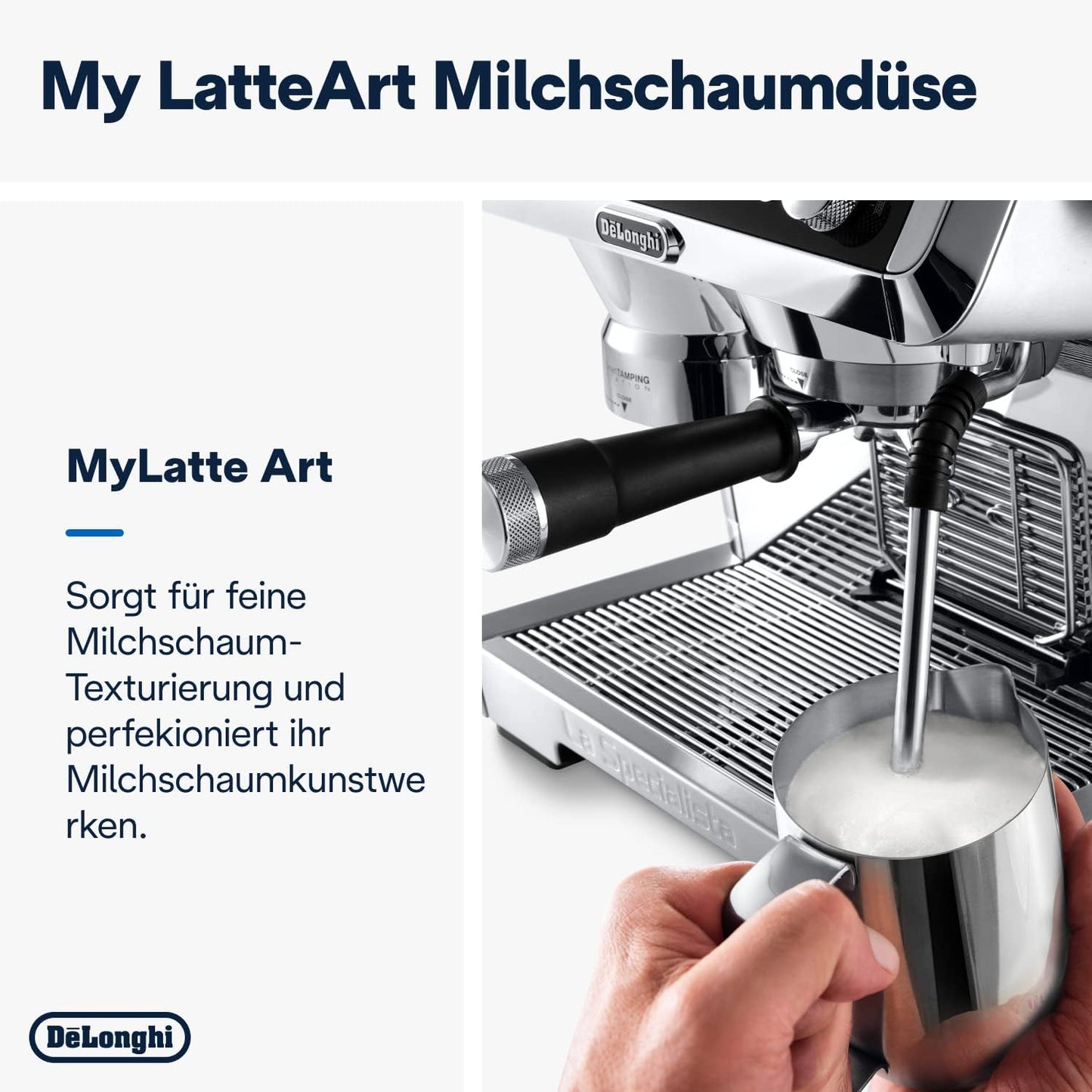 De'Longhi La Specialista Prestigio EC 9355.M – Espresso Siebträgermaschine, Espressomaschine mit integriertem Mahlwerk und professioneller Milchschaumdüse, edelstahl