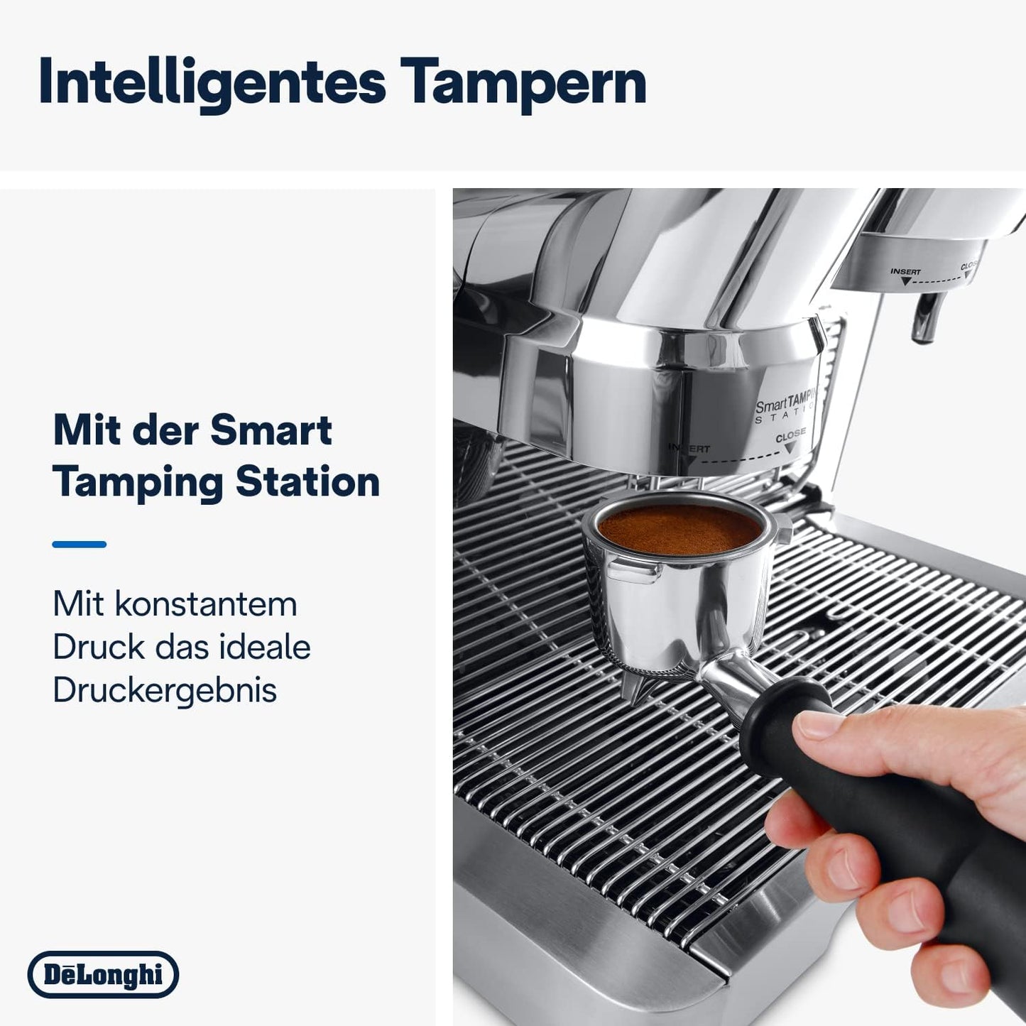 De'Longhi La Specialista Prestigio EC 9355.M – Espresso Siebträgermaschine, Espressomaschine mit integriertem Mahlwerk und professioneller Milchschaumdüse, edelstahl