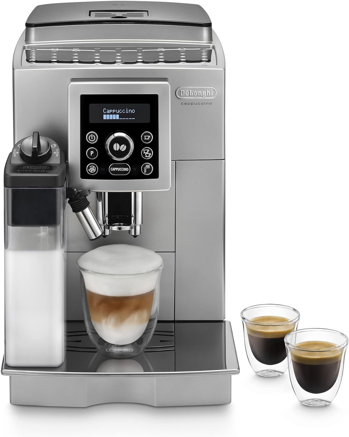 De’Longhi Perfecta Evo ESAM420.40.B Kaffeevollautomat mit LatteCrema Milchsystem, Cappuccino & Espresso auf Knopfdruck, großes LCD-Farbdisplay, Kaffeekannenfunktion, 0.25 kilograms, schwarz