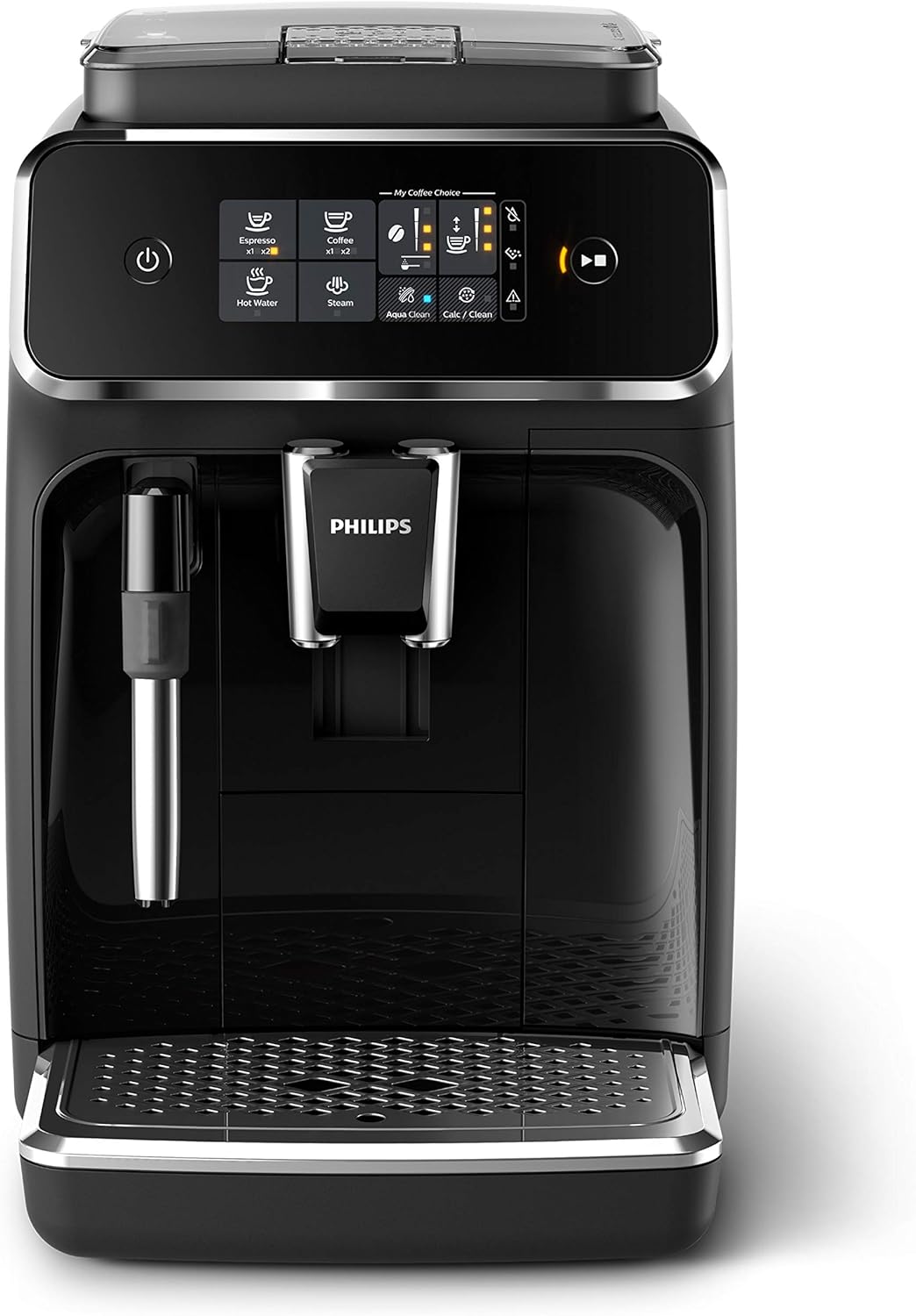 Philips Series 2200 Kaffeevollautomat – WLAN-Konnektivität, Mit App-Steuerung, Klassischer Milchaufschäumer, Intuitives Touchdisplay, Mattes Schwarz (EP2520/10)