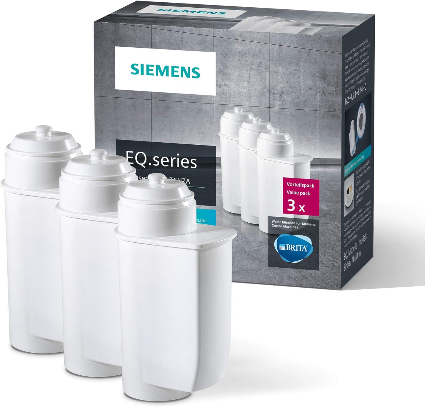 Siemens Kaffeevollautomat EQ.6 plus s300 TE653501DE, für viele Kaffeespezialitäten,Milch-Aufschäumdüse,Keramikmahlwerk,Doppeltassenfunktion, Antikalk, automatische Dampfreinigung, 1500 W, Silber, Grau