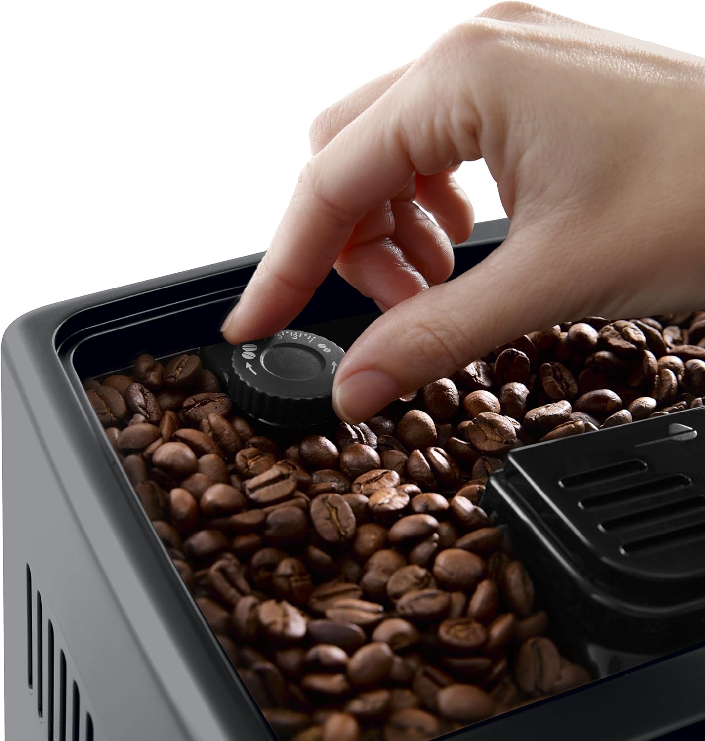 De'Longhi Dinamica Plus ECAM382.70.B, Kaffeevollautomat für Kaffeebohnen, Cappuccino-Maschine mit LatteCrema Hot, Espresso-Maschine mit 18 Rezepten, 3,5-Zoll TFT-Display, 1450W, Schwarz