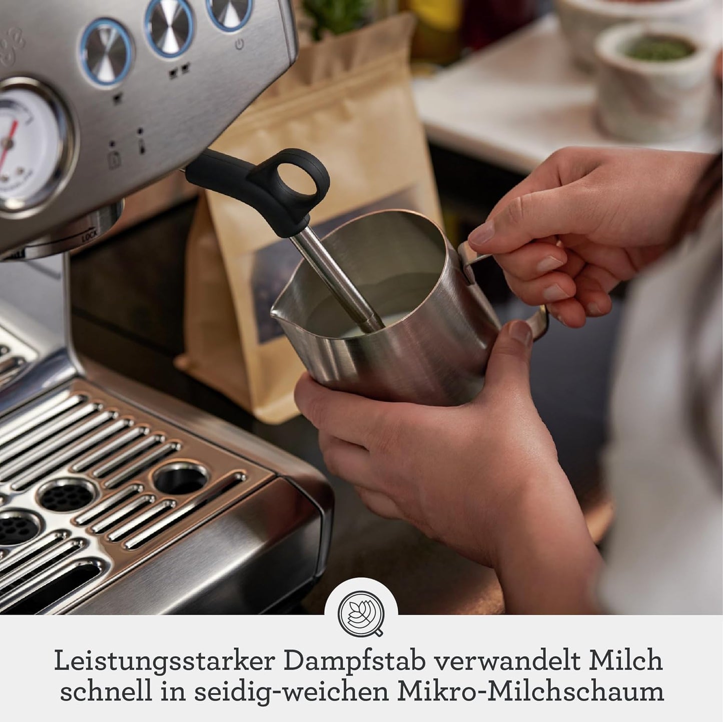 Sage - The Barista Express Impress, Gebürsteter Edelstahl