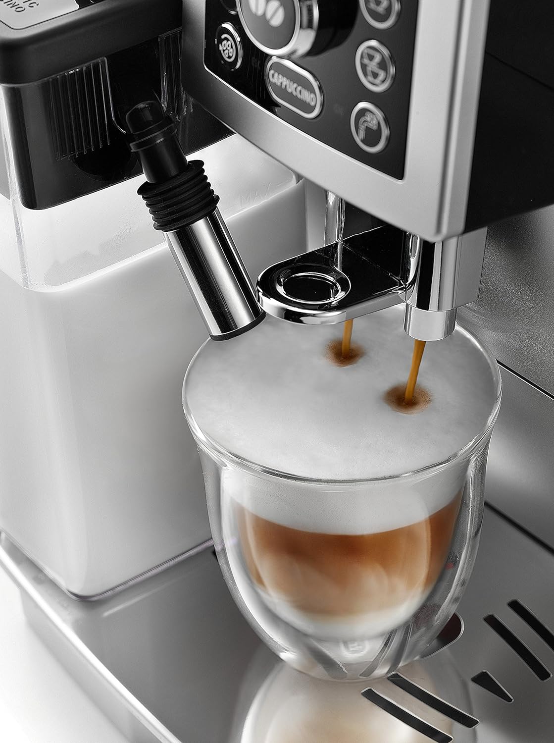 De’Longhi Perfecta Evo ESAM420.40.B Kaffeevollautomat mit LatteCrema Milchsystem, Cappuccino & Espresso auf Knopfdruck, großes LCD-Farbdisplay, Kaffeekannenfunktion, 0.25 kilograms, schwarz