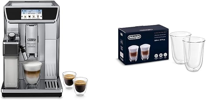 De'Longhi PrimaDonna Elite Experience ECAM 656.85.MS Kaffeevollautomat mit LatteCrema Milchsystem, Cappuccino, 4,3 Zoll Farbdisplay, App-Steuerung, Trinkschokoladenfunktion, Edelstahlfront, silber
